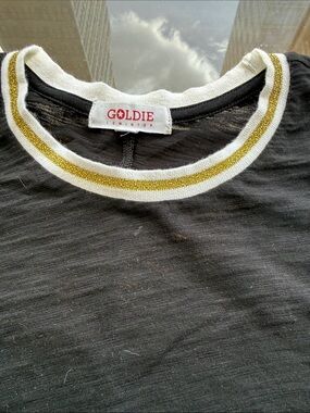 Goldie Black LeWinter Long Sleeve Pima Cotton Ringertee. Size XS.